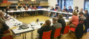 Un momento de la Asamblea de representantes de las distintas organizaciones de la AEDH