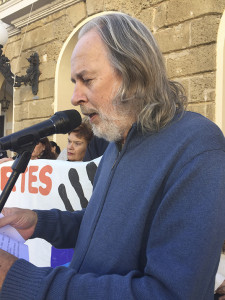 Giuseppe durante su intervención en el acto del Día de los Derechos Humanos en Cádiz
