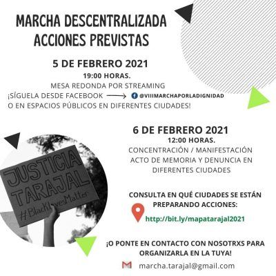 Marcha descentralizada Tarajal Ceuta: acciones previstas