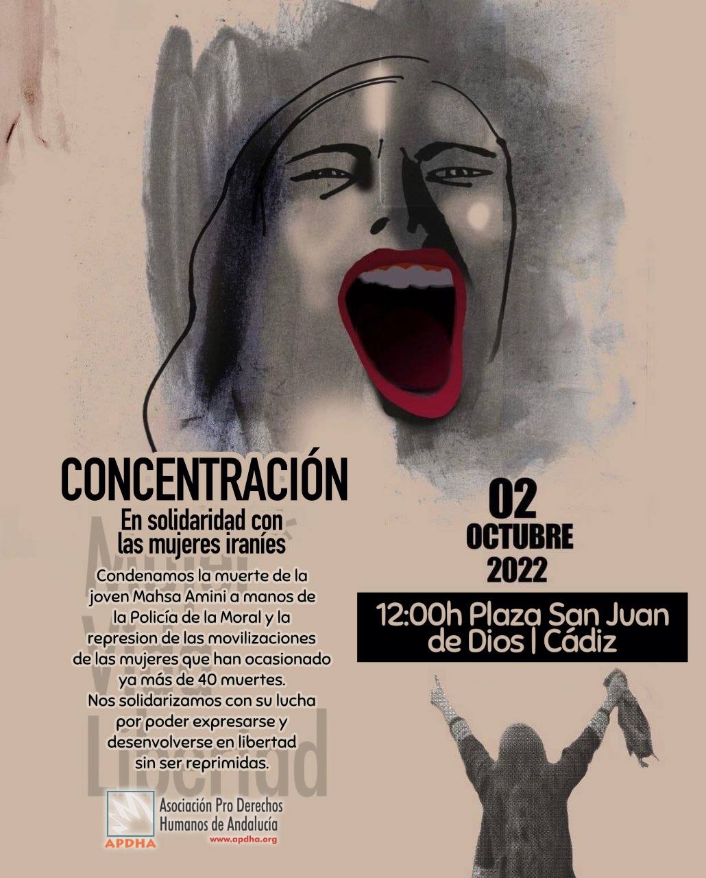 Cádiz| Concentración en solidaridad con las mujeres iraníes